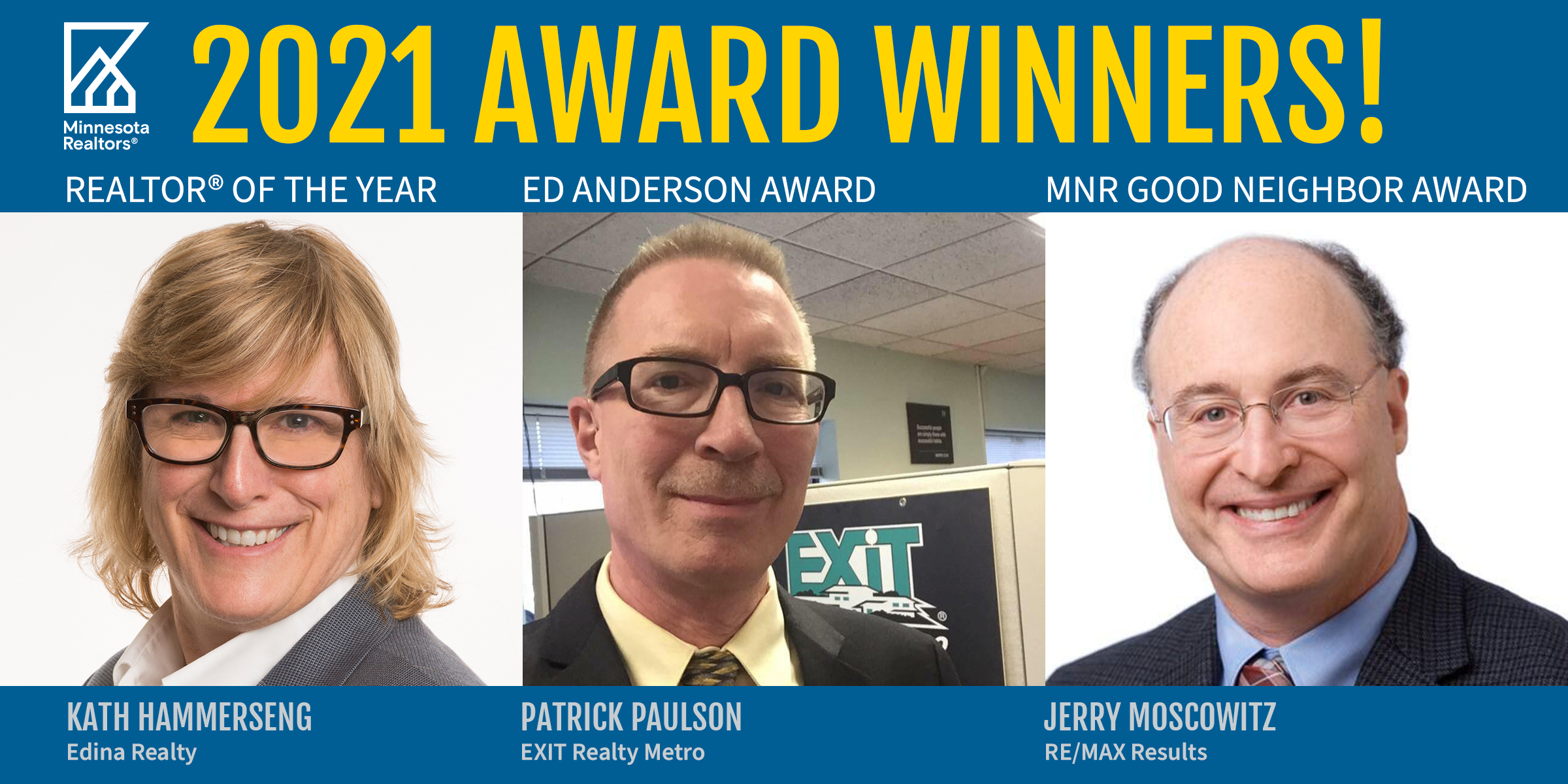 photos of Kath Hammerseng, Patrick Paulson, and Jerry Moscowitz